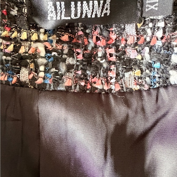 Ailunna Multi-Color Tweed Pearl Button Blazer Size XL - Picture 7 of 7